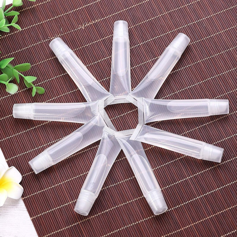 FALADOO FALADOO 100 Pcs 10 ml Lip Gloss Balm Tubes Refillable Empty Tubes Clear Cosmetic Containers Soft Tube (10ML, 100)  - Image 5