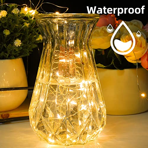 mandiq 2 Pack Fairy Lights 100 LED 33 FT Christmas Lights USB Powered Silver Wire String Lights, Mini Lights with Remote Control are Suitable for Home Decorations (Warm White) - Image 5