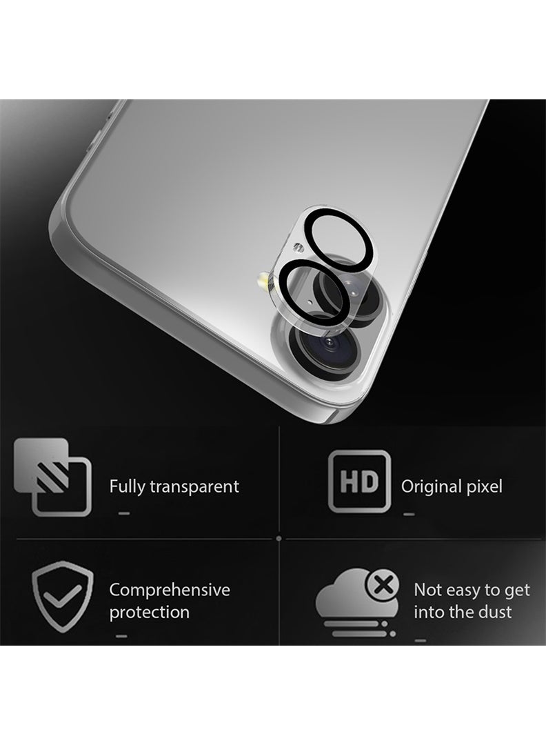 Theodor Camera Lens Protector for iPhone 16 6.1-Inch and iPhone 16 Plus 6.7-Inch, 9H Tempered Glass, Anti-Scratch, Case Friendly, Does Not Affect Night Shots, HD Clear - Image 2