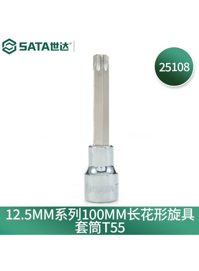 Sata 12.5mm Series 100mm Long Torx Socket T55 25108 - Image 1