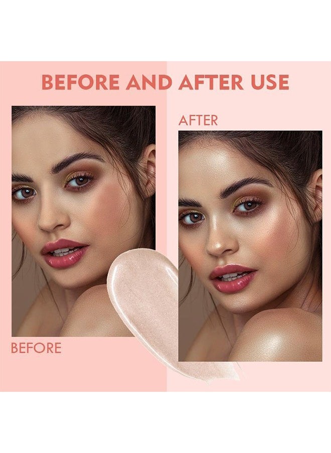 pudaier Face & Body Highlight, Liquid Makeup Shimmer Glow Illuminator, Bronzer Smooth Shine Shimmer Liquid Foundation, Waterproof Moisturizing Body Highlighter (#04)  - Image 4