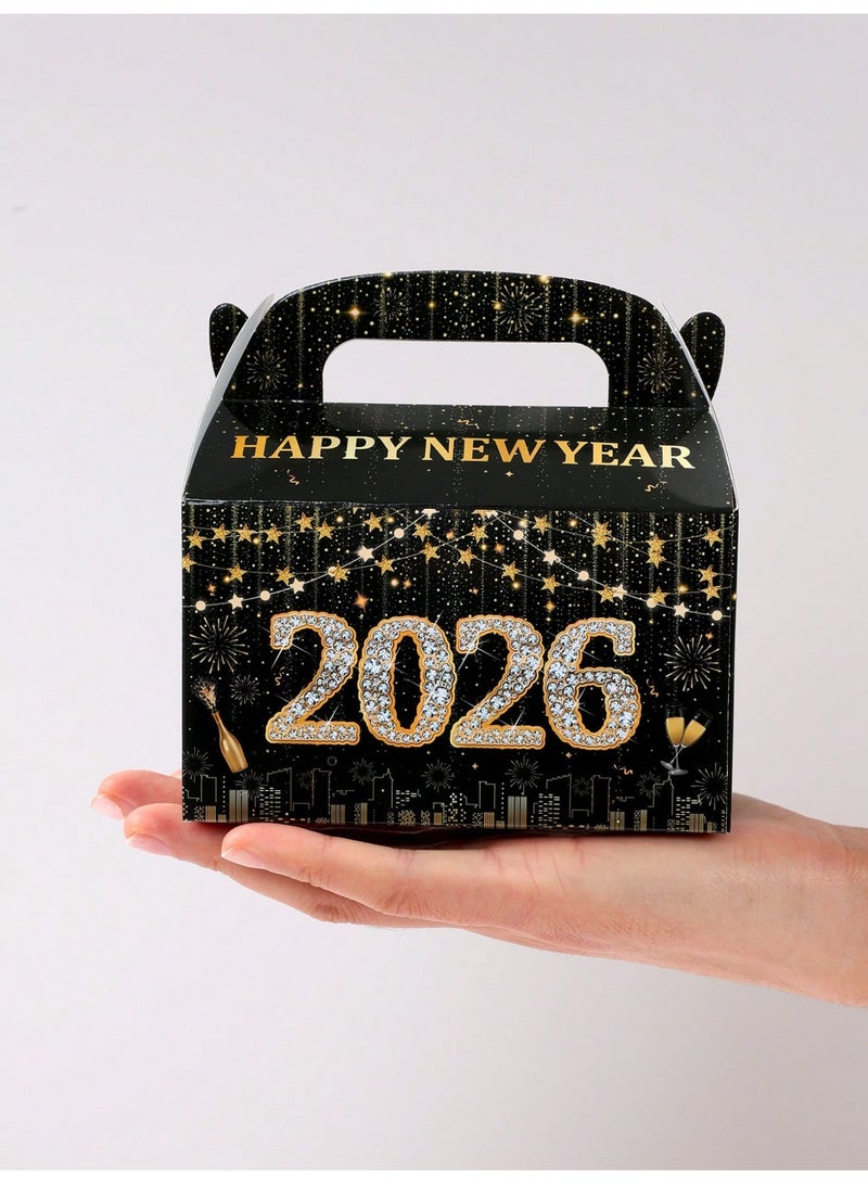 New Year 2026 Gift Boxes Set – 4 Pcs Party Favor Boxes For Candy & Gifts – Happy New Year 2026 Celebration Supplies - Image 5