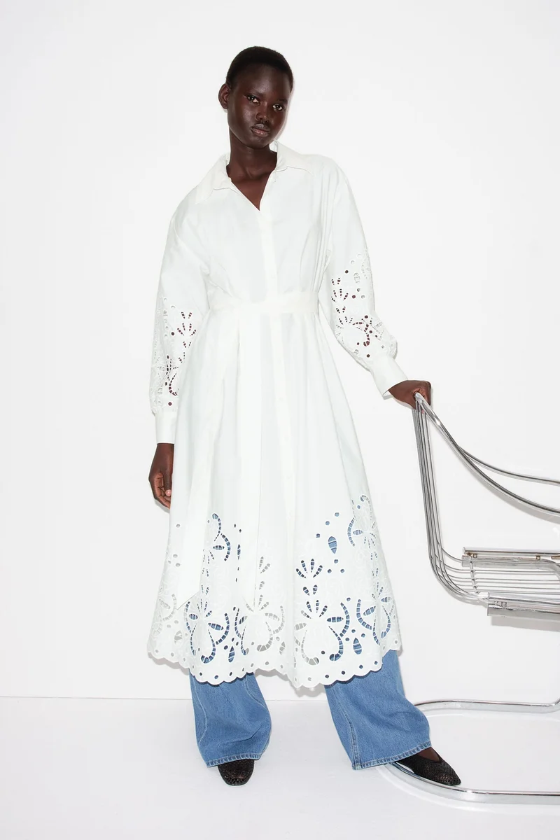 H&M Broderie anglaise shirt dress