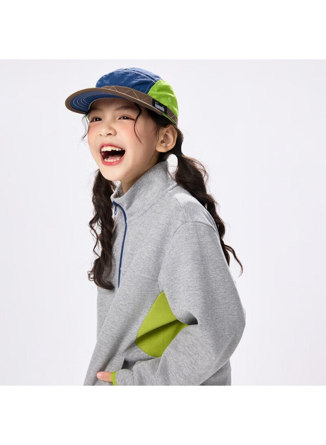 Ebaer Kids Clothing Spring Autumn Boys Girls Sports Two-piece Set Cardigan Jacket And Pants Mist Gray 160 - Image 2