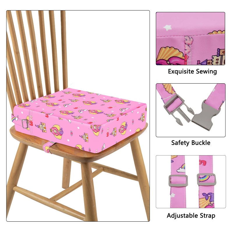 SMZCTYI Toddler Booster Seat for Dining Table, Portable Kids Booster with Adjustable Safety Buckles, Non-Slip Bottom, Travel Cushion - Image 3