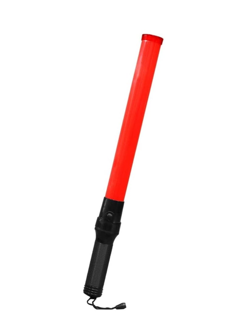 Workland عصا أمان المرور LED - حمراء | عصا أمان تعمل بالبطارية مع وضع وميض | ضوء تحذير وميض لأمان الطرق، مناطق الانتظار - Image 1