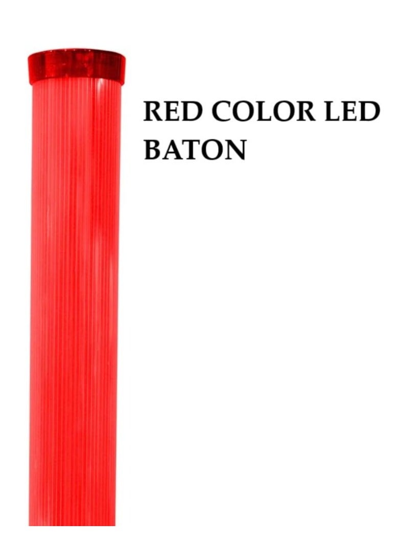 Workland عصا أمان المرور LED - حمراء | عصا أمان تعمل بالبطارية مع وضع وميض | ضوء تحذير وميض لأمان الطرق، مناطق الانتظار - Image 4