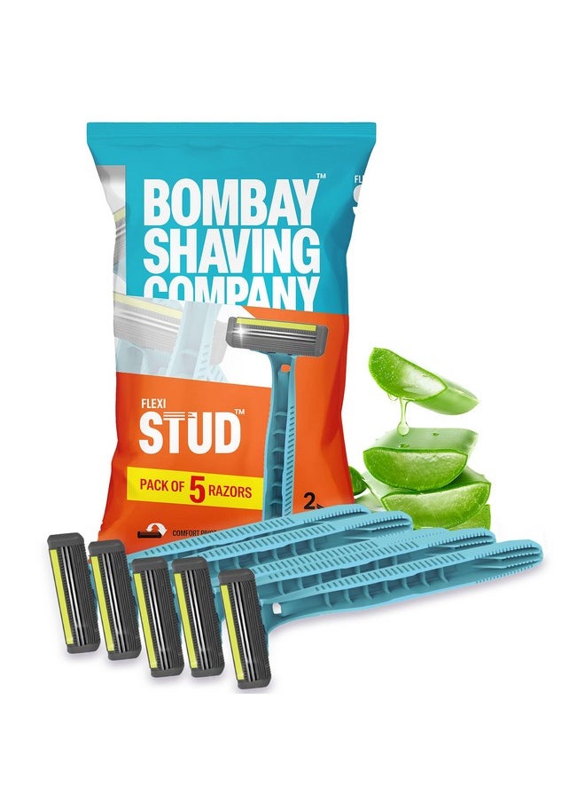 BOMBAY SHAVING COMPANY Flexi Stud Razor | Pack Of 5  - Image 1