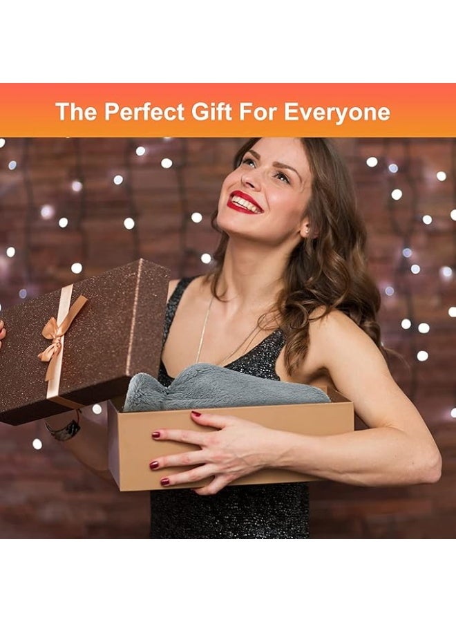 قربة مياه ساخنة من المطاط الطبيعي الفاخر مع غطاء صوف ناعم، حقيبة حرارية لتخفيف الآلام والتدفئة، وسيلة مثالية للراحة والاسترخاء للكبار والأطفال. - Image 2