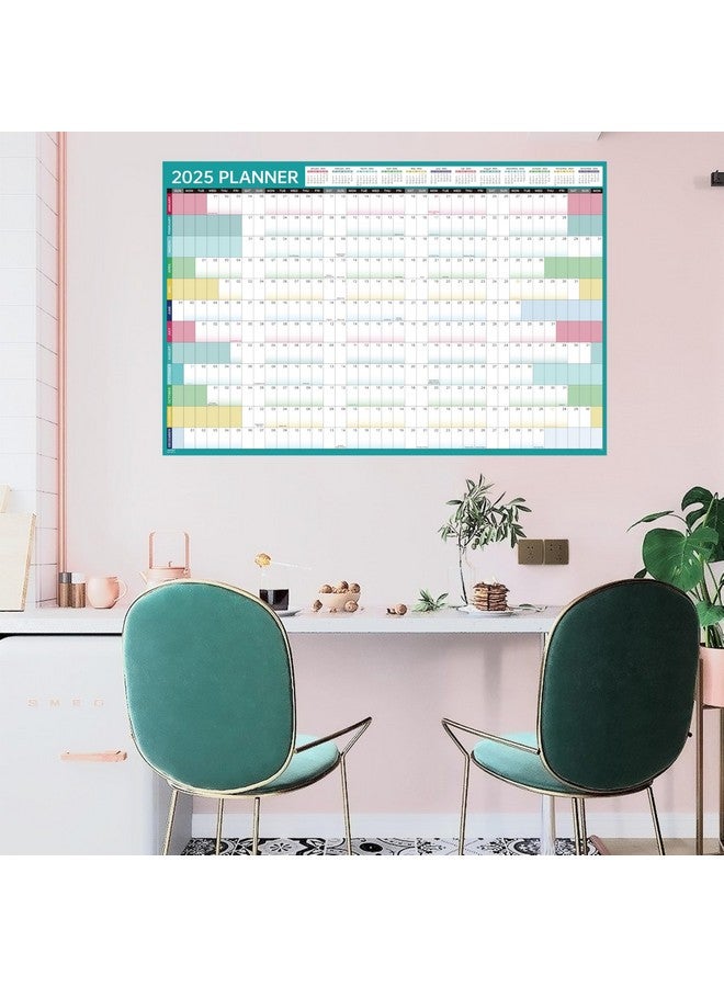 Artfan 2025 Yearly Wall Calendar - 2025 Wall Calendar, Jan. 2025 - Dec. 2025, Yearly Wall Calendar 2025 With Julian Dates, Thick Paper, Round Sticks, 34.9" X 23.1"(Open) - Colorful  - Image 2