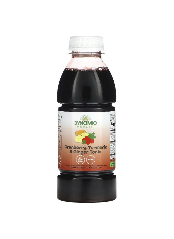 Dynamic Health Dynamic Health, Cranberry, Turmeric & Ginger Tonic, 16 fl oz (473 ml)  - Image 1
