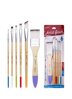 Xinbowen 6-Piece Nylon Hair Paint Brush Set - Ideal for Watercolor, Acrylic, and Oil Painting  - Image 3