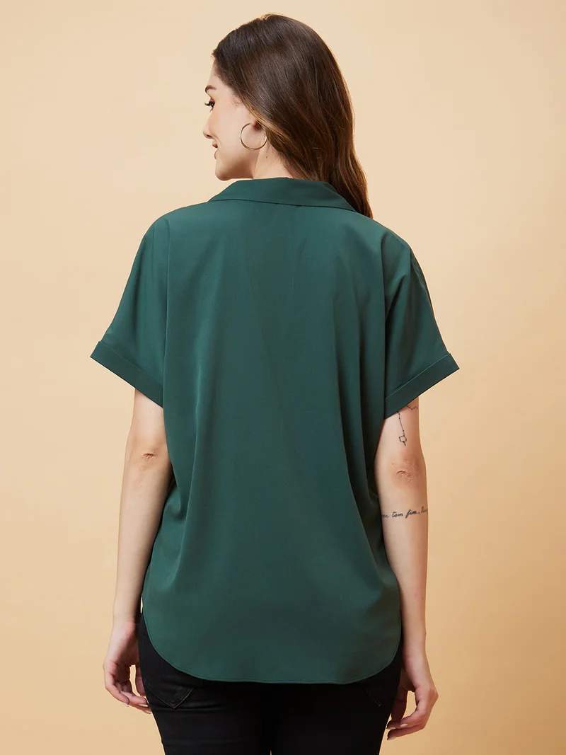 جلو باص Women Extended Sleeves Wrap Top