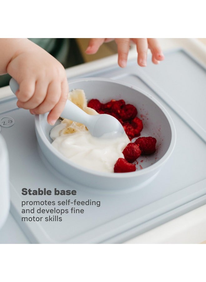 ezpz ezpz Mini Bowl - 100% Food Grade Silicone Suction Bowl with Built-in Placemat for Infants + Toddlers Promotes Baby Self-Feeding, Non-Slip, BPA Free, Dishwasher Safe, 237ml - 12 Months+ (Sage)  - Image 5