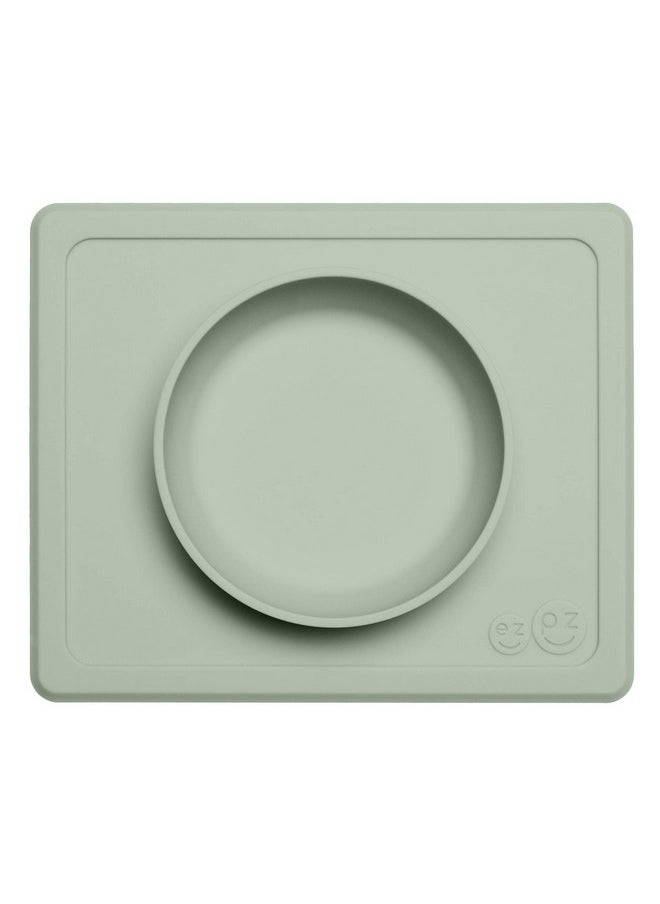 ezpz ezpz Mini Bowl - 100% Food Grade Silicone Suction Bowl with Built-in Placemat for Infants + Toddlers Promotes Baby Self-Feeding, Non-Slip, BPA Free, Dishwasher Safe, 237ml - 12 Months+ (Sage)  - Image 4