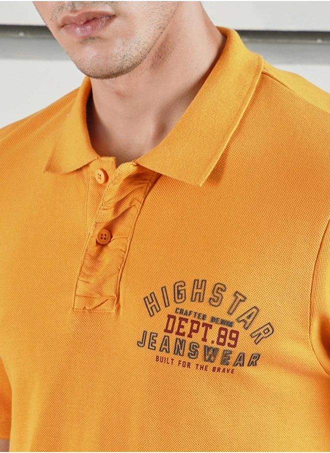 HIGH STAR Men yellow T-shirts