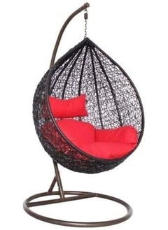 Sweet Furniture Charming Rattan Swing Chair – Cozy Rocking Seat for Outdoor Lounging 
