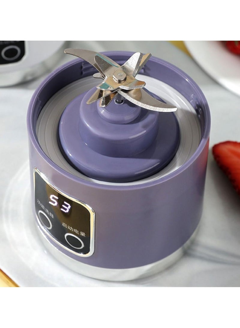 AROAQ 450ml Portable Blender, USB Charging Personal Shakes Smoothie Blender, Upgraded 12 Blades, LCD Display Mini Handheld Juicer for Travel, Gym Home Office - Image 5