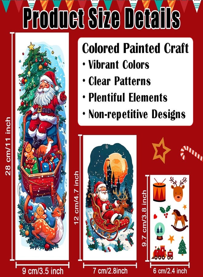 Leesgel 36 Sheets Christmas Full Arm Temporary Tattoos for Kids, 10Pcs Snowy Santa Claus Deer Sleeve Fake Tattoos, 320 Styles Christmas Themed Party Tattoos Stickers for Boys Girls - Image 4