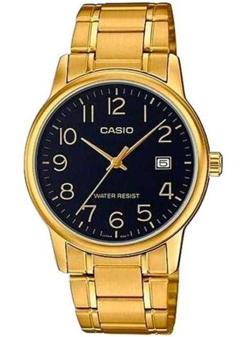 Casio Stainless Steel Gold Dress Watch For Men - MTP-V002G-1BUDF