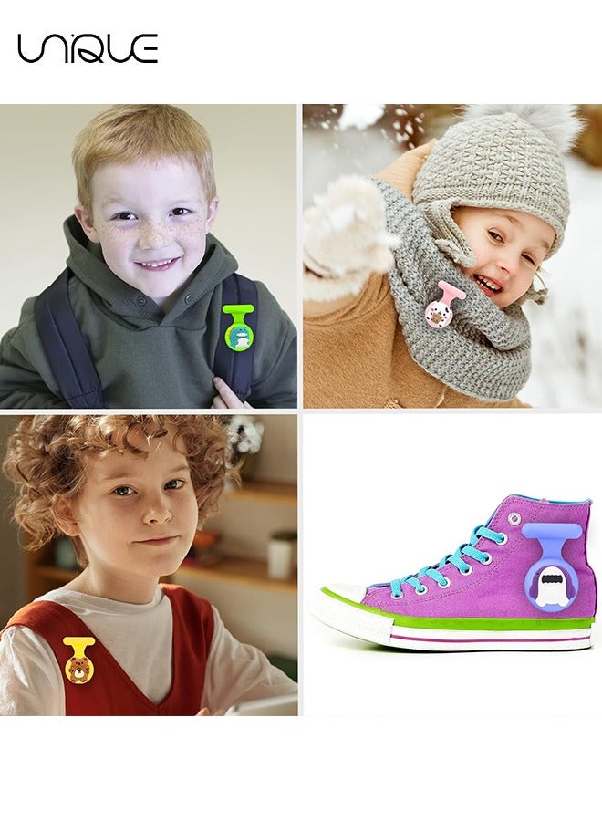 يونيك 2 + 4 قطع AirTag حامل للأطفال ، حالة خفية لأبل الهواء العلامة دبوس بروش المحمولة من سوار ، قلادة ، الفرقة ووتش ، معصمه GPS العلامات الملحقات للأولاد (أخضر + أزرق) - Image 5