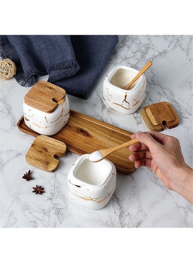 بيوينتي ثلاث قطع من جرار التوابل مع وايت 360 مل - Image 4