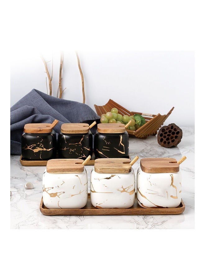 بيوينتي ثلاث قطع من جرار التوابل مع وايت 360 مل - Image 5