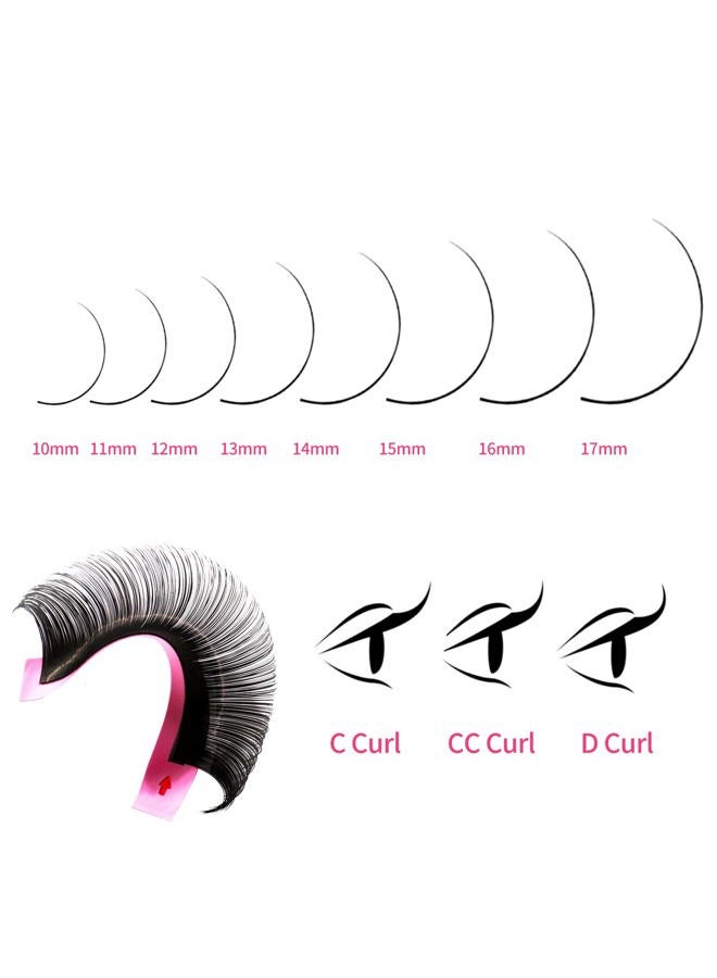 VEYES INC Cashmere Volume Lash Extensions C CC D DD LD L B J M Curl 0.03-0.20 thickness 5-25mm, Super Matte Black Individual Eyelashes Tray, Professional Supplies for Lash Techs (0.05 D 8-16mm) - Image 5