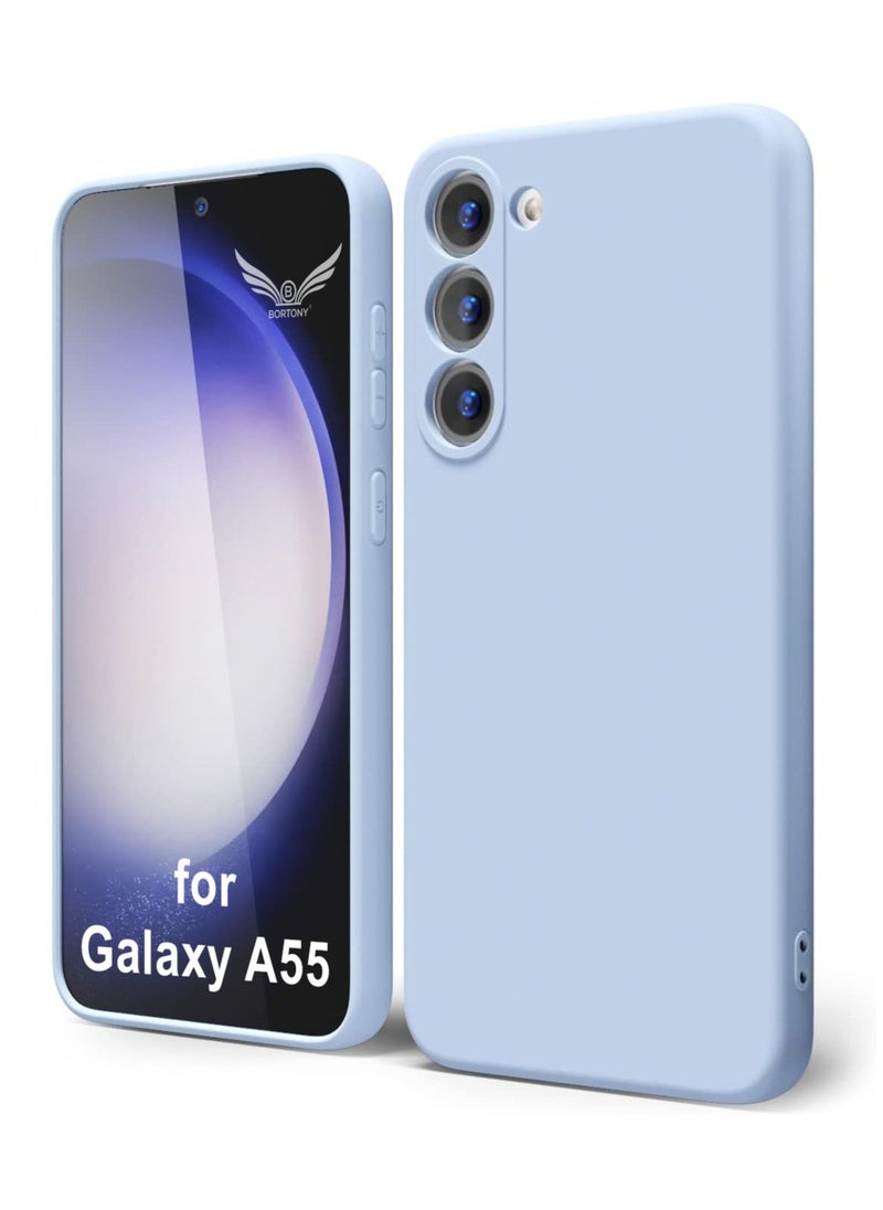 BORTONY Samsung Galaxy A55 Case Cover Flexible Soft Silicone Slim Fit Case for Galaxy A55 Anti Scratch with Inside Microfiber Lining Shockproof Protective Phone Case for Galaxy A55 Case 6.6 inch  - Image 1
