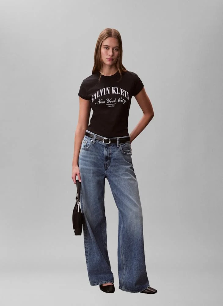 Calvin Klein Jeans  Casual Graphic Logo Baby T-Shirt for Women | Best Price UAE