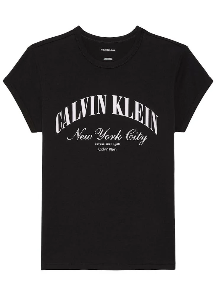 Calvin Klein Jeans  Casual Graphic Logo Baby T-Shirt for Women | Best Price UAE