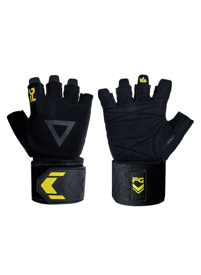 Fittergear Fitness Gloves With Wrist Guards For Pull-ups, Bench Press, Exercise Equipment, Deadlifts, Non-slip, Anti-callus, For Men - Image 4