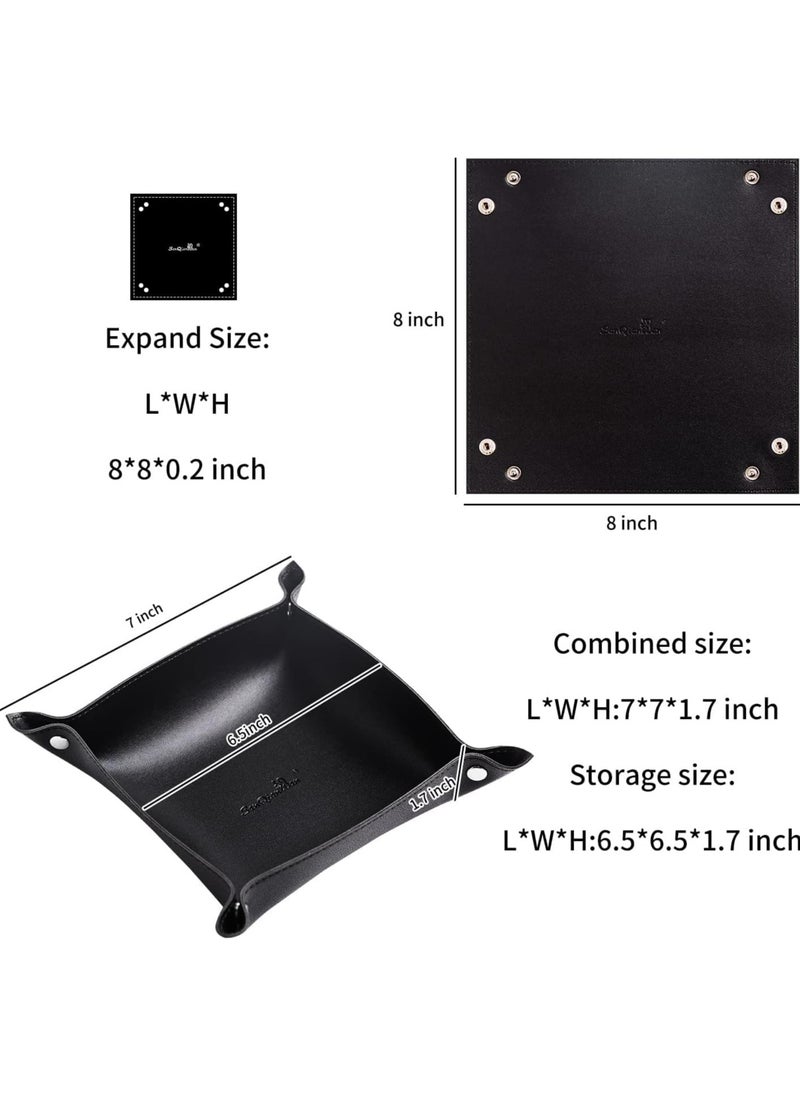 Oasisgalore 2Pcs leather Valet Key Tray Bowl Organizer  - Image 2