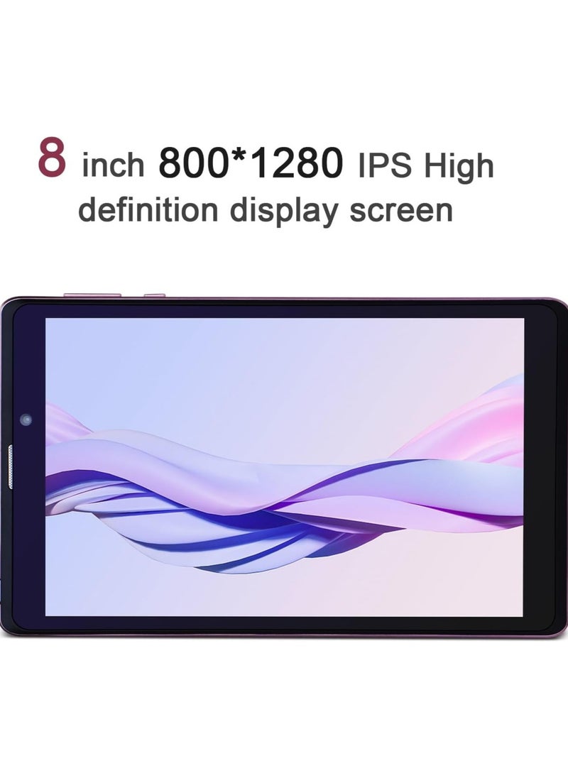 CM815 Tablet  8-inch screen LTE connectivity supports 5G band Wi-Fi connection equipped with 8GB RAM and 512GB storage space with a durable shock-resistant cover(Pink)
