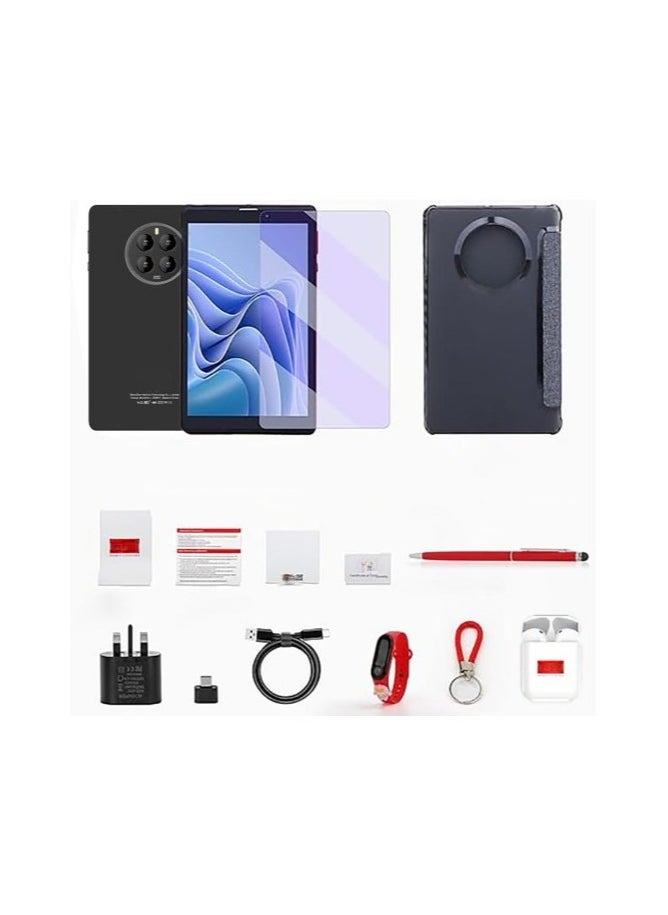 CM815 Tablet  8-inch screen LTE connectivity supports 5G band Wi-Fi connection equipped with 8GB RAM and 512GB storage space with a durable shock-resistant cover(Pink)
