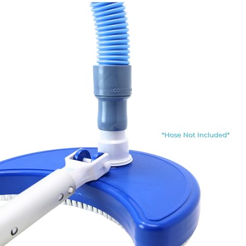 SWIMLINE HYDROTOOLS Manual Pool Vacuum Head Attachment For Inground & Above Ground Pools |Weighted Swimming Pool Vac Head Half Moon W/ Bristles| Swivel Hose 1-1/4 or 1-1/2’’| Clean Debris Corners - Image 5