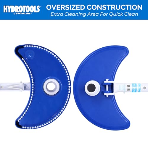 SWIMLINE HYDROTOOLS Manual Pool Vacuum Head Attachment For Inground & Above Ground Pools |Weighted Swimming Pool Vac Head Half Moon W/ Bristles| Swivel Hose 1-1/4 or 1-1/2’’| Clean Debris Corners - Image 4