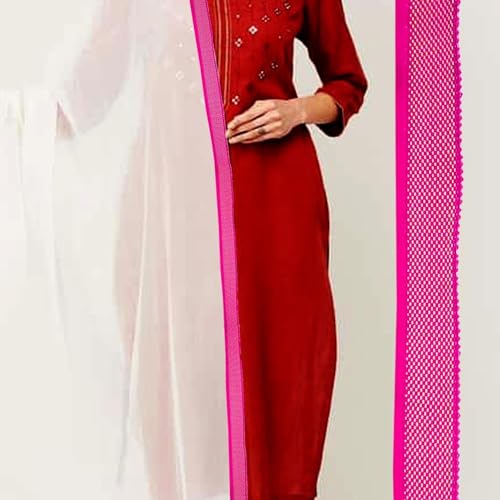 ATOOTFUSION Blouse Dori Gota Patti Trim Lace Border for Saree, Suit, Lehenga, Dupatta, Dress, Embellishment, Outlining, Craftworks, Decoration, Pink, 15 Mtr Approx - Image 3