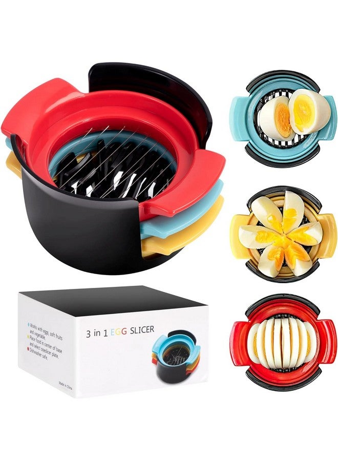 KASQUE KASQUE Eggs Cutting 3 in 1 Egg Slicer Stainless Steel Egg Cutter Multi Purpose Slicer Kitchen Tool Gadget for Eggs Fruit Salad Slicers - Image 1