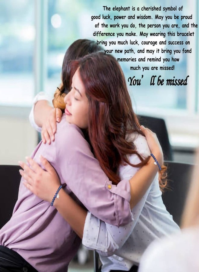 بارتنر هدايا وداع لزميلات العمل من مجموعة "الفيل الشريك" - هدايا وداع للنساء - هدايا رحيل - هدايا تقاعد لزميلات العمل - هدايا للمدير - هدايا وظيفة جديدة - سوار الفيل المحظوظ لأصدقاء العمل مع علبة هدايا وبطاقة رسالة (حجر اللازورد) - Image 4