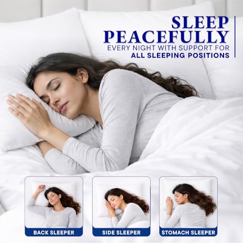 Welspun Dream Nest Microfiber 90 GSM Plain Pillows – Pack of 2 | Super Soft, Breathable & Lightweight Bed Pillows – 43 x 68Cm – White - Image 4