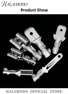 HALAMODO 270PCS Crimp Terminals Set Assorted Male Female Insulated Electrical Wire Terminals Crimp Connectors Spade Set with Insulating Sleeve  - Image 3