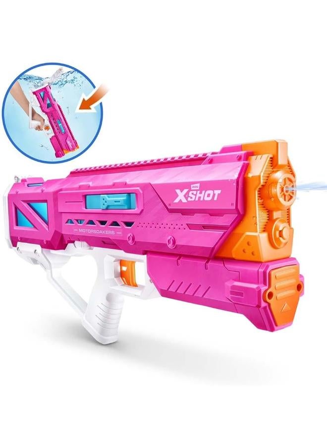 ZURU-XSHOT WATER-FAST FILL MOTOR SOAKER-SERIES 1- MEGA PULSE(PINK) - Image 1