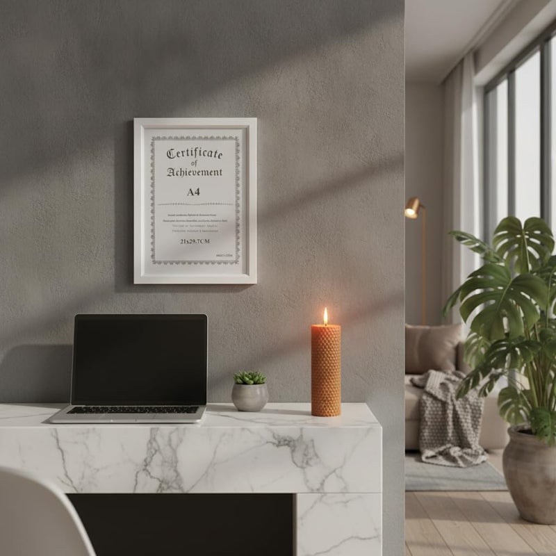 A4 Certificate Frame, White, 21x29.7 cm - Image 4