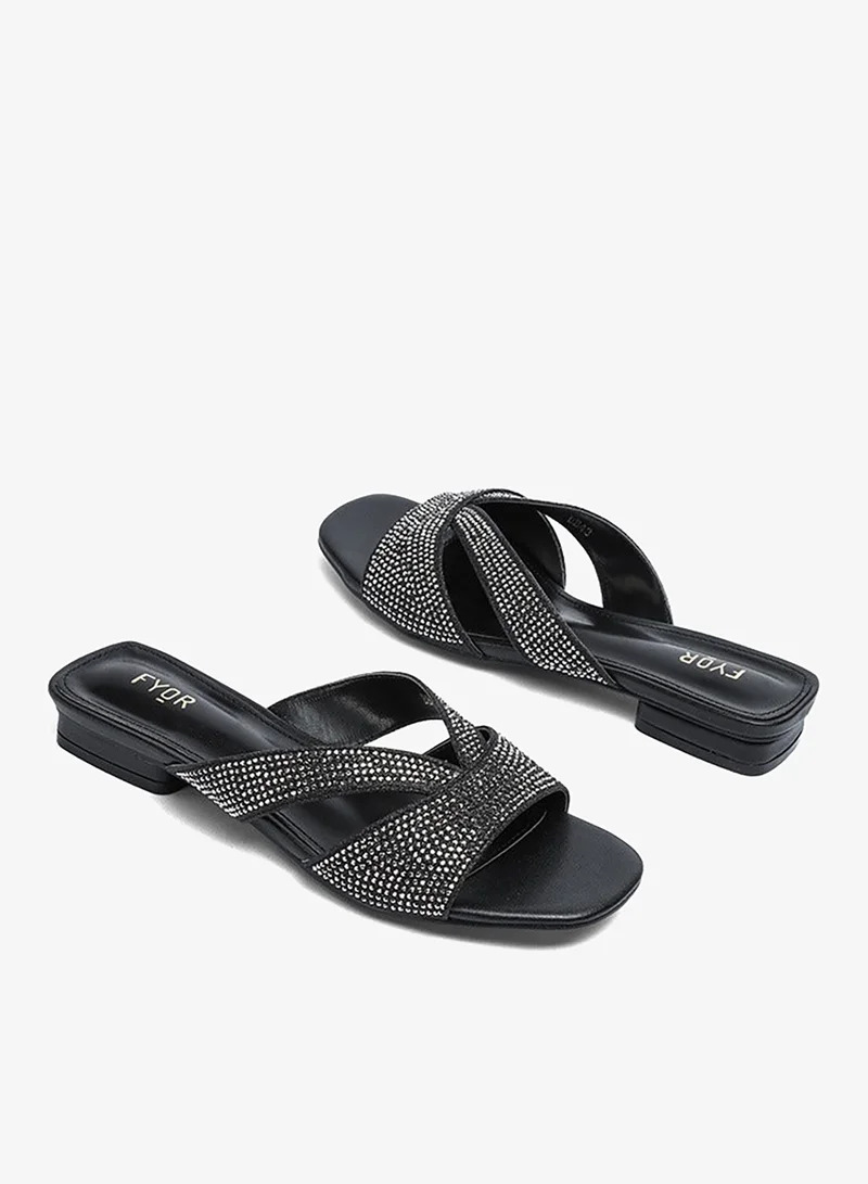 Fyor  Embellished Strap Flat Sandal BB 43 for Women | Best Price UAE