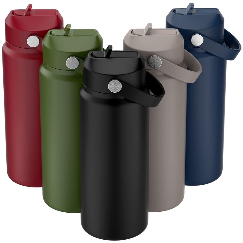 CHEETAH Straw Lid for Yeti Rambler Water Bottle 18 oz,26 oz,36 oz,46 oz,12 oz,64 oz,Straw Cap,Straws and Brush Include (Black) - Image 5