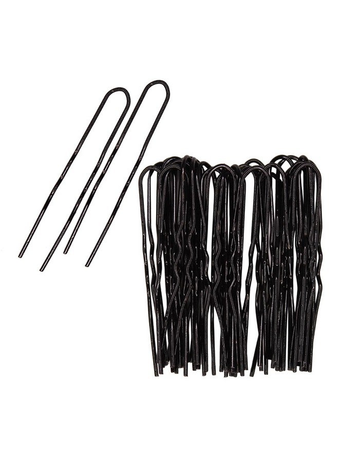Kabello 100 Pcs Hair Juda Pins | U Shaped Pins | Bun Pins & Bridal Pin Hair Styling Tools for Women and Girls - Black - Image 1