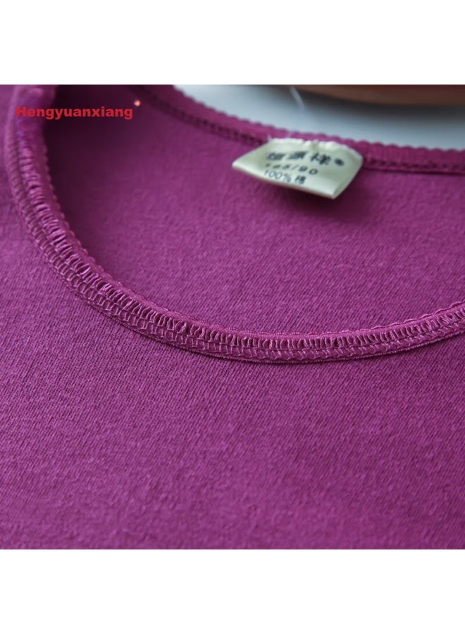 Hengyuanxiang Hengyuanxiang Middle-aged And Elderly [gift Box] Women's Autumn Underwear Set, Antibacterial Pure Cotton Thermal Underwear, Base Layer Thin Mom's Autumn And Winter Season  - Image 5