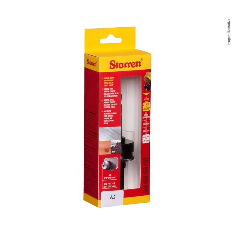 Starrett Starrett Arbor with Pilot Drill  716inch Hex Shank Hole Saw Arbor  A2  - Image 3