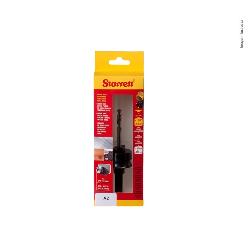 Starrett Starrett Arbor with Pilot Drill  716inch Hex Shank Hole Saw Arbor  A2  - Image 2